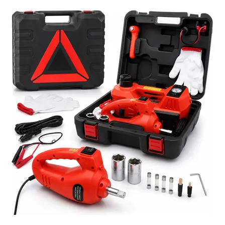Kit Macaco Elétrico Com Chave De Impacto 5 Toneladas 12v 12v