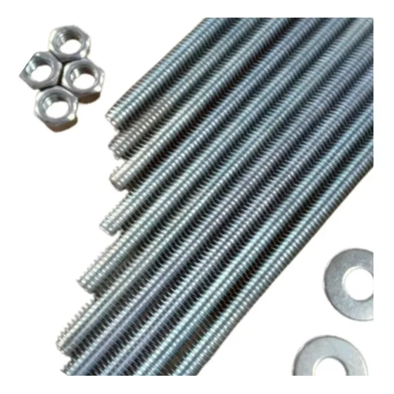 Kit 2 Barras 3/4x1000mm C/20 Porcas E Arruela Cada Unc Zinc