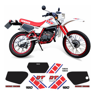 Kit Adesivos Faixas Compatível Com Yamaha Dtn180 1985 Branca Kit Adesivos Faixas Compatível Com Yamaha Dtn180 1985 Branca