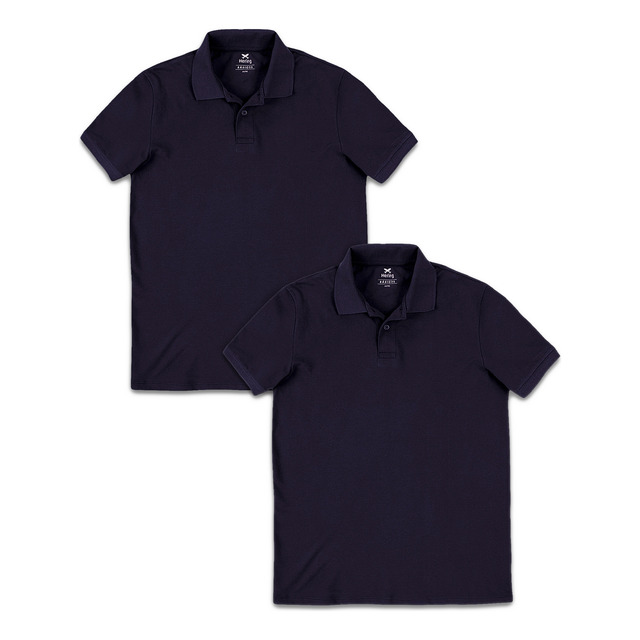 Kit 2 Camisas Polo Masculinas Básicas Hering Kit 2 Camisas Polo Masculinas Básicas Hering