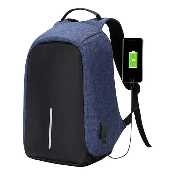 Bolso Mochila Morral Antirrobo Con Puerto Usb Carga Colores