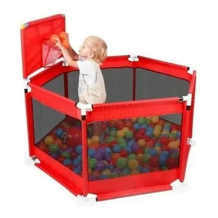 Corral Seguridad Piscina Entretención + 10 Pelotas De Color
