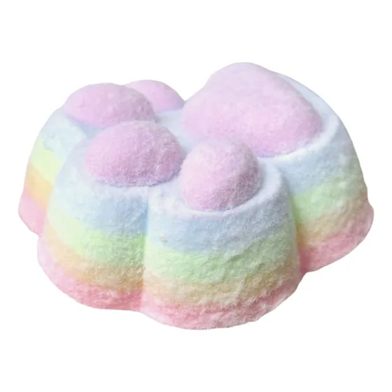 Brinquedo Squishy Em Forma De Pata De Gato Arco-íris