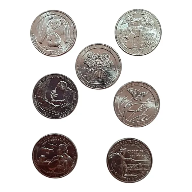 Monedas 25 Ctv. 2020-2021 Parques Nacionales + Crossing