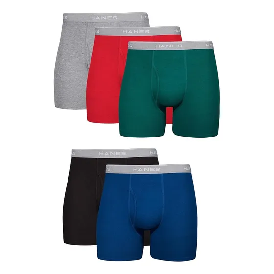 Boxer Hanes Caballeros 100% Algodón Pack 5