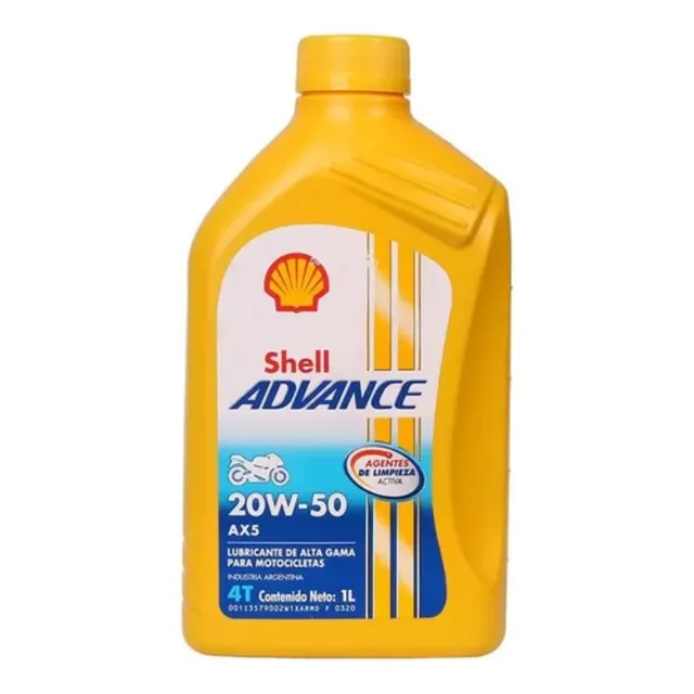 Aceite Shell 20w50 4t Advance Ax5 Mineral 1 L