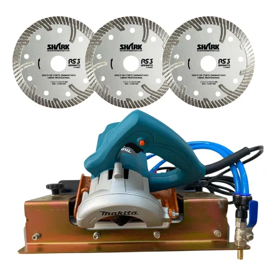 Maquina Serra Makita 1450w Com Base Meia Esquadria 45 Graus