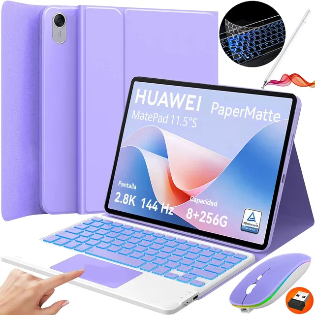 Funda C/teclado Mouse+lapiz P/huawei Matepad 11.5'' S 2024 Ñ