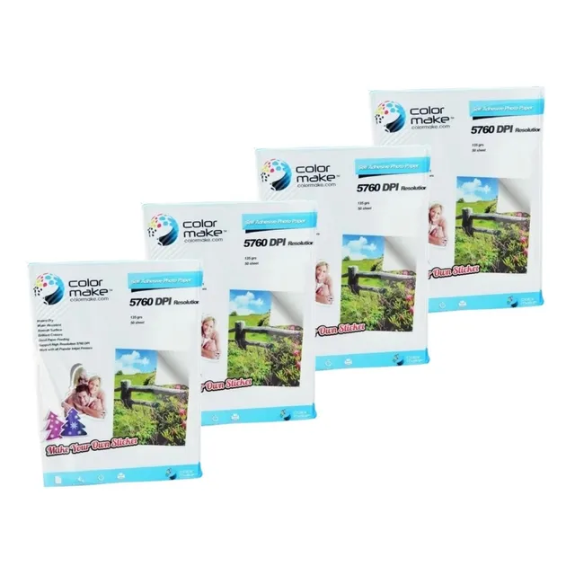 Papel Fotográfico Autoadhesivo Color Make Tamaño A4 200 Hojas