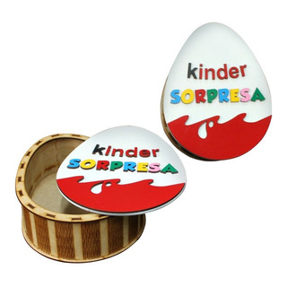 5 Huevos Kinder Cajitas Sorpresa Decorada Madera Mdf 5 Huevos Kinder Cajitas Sorpresa Decorada Madera Mdf