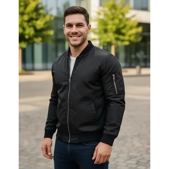 Chaqueta Bomber Casual Ligera Hombre