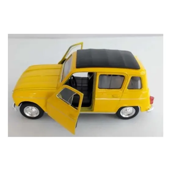 Renault 4, Color Amarillo, Escala 1:32, 12cms Largo, Metalic