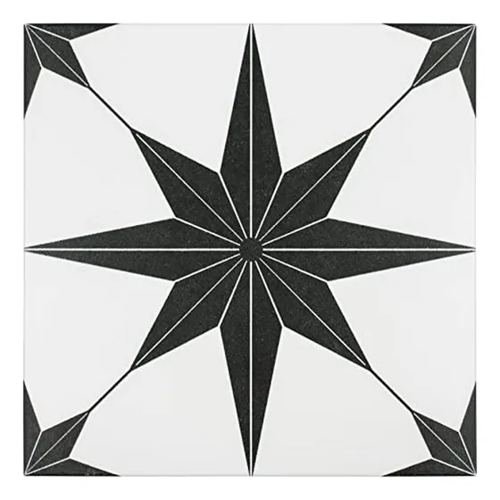 Porcelanato Stella Nero 9-3/4  X 9-3/4  Para Piso Y Pared