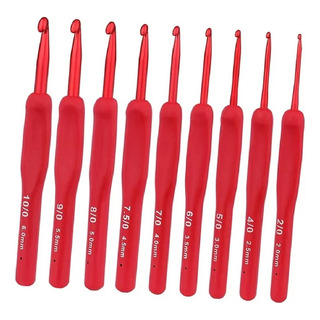 Ganchos Ergonomicos De Silicona Para Tejer Crochet 9 Pzs Ganchos Ergonomicos De Silicona Para Tejer Crochet 9 Pzs