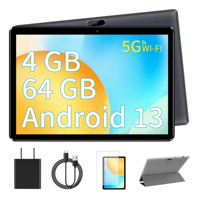 Tableta Pritom 10.1'' Android 13 4+64gb Ram Con Funda 3glte