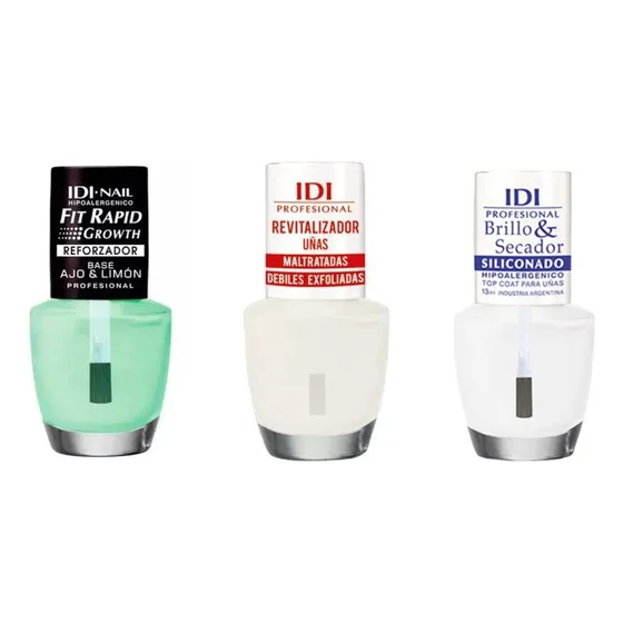 Idi Uñas - Reforzador Ajo & Limón + Revitalizador + Brillo