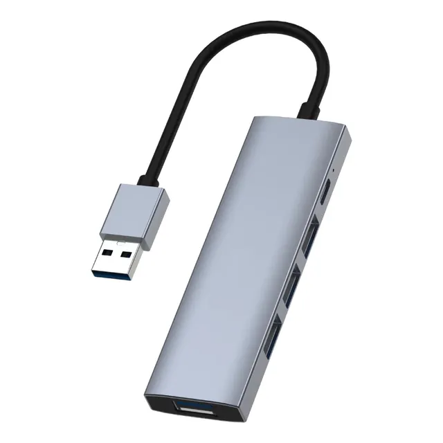 Multipuerto Hub Usb 3.0 X4 Con Alimentacion Usb C Pc Mac