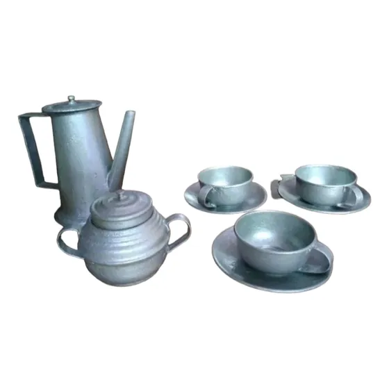 Juguete,juego Infantil,cafe,3tazas, Cafetera,azucarero Metal