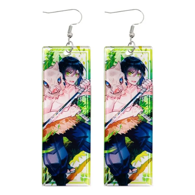 Zarcillos Aretes Acrílicos Inosuke Demon Slayer