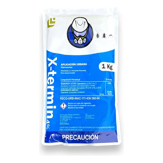 X-termin 4% Polvo 1kg Insecticida Polvo Seco Para Cucarachas