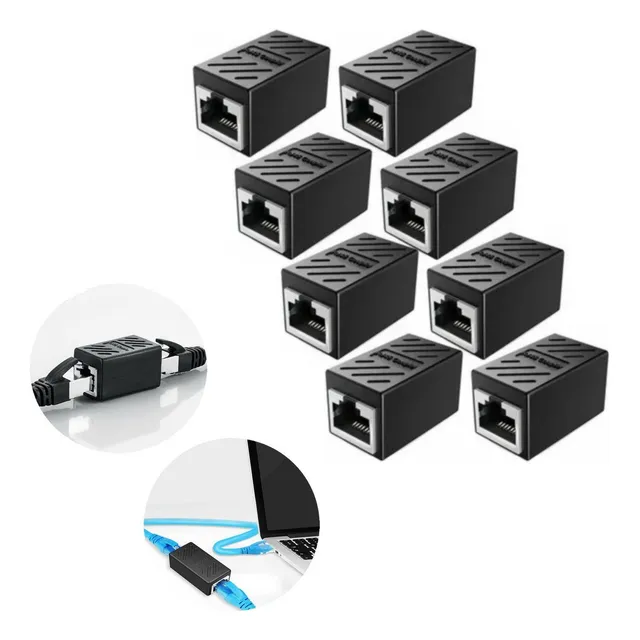 8 Piezas Cople Para Cable De Red Rj45 Cat5/6/7/8 Unión