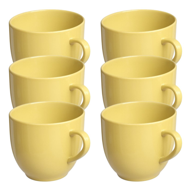 Jogo de Xícaras 170ml Porcelana 6 Peças