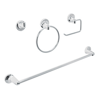 Juego De 4 Accesorios Para Baño Metálicos Foset 49164 Juego De 4 Accesorios Para Baño Metálicos Foset 49164
