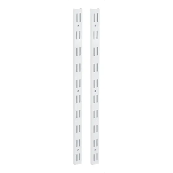 Trilho Duplo De Aço 200cm Para Prateleira Td200 Multivisão Cor Branco