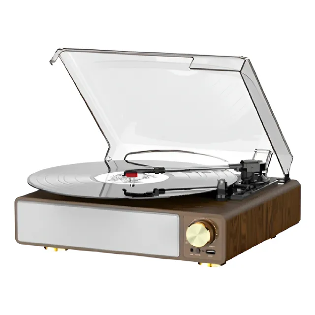Tocadiscos Diseño Retro Vintage 5 En 1 Vinilo, Bluetooth,usb