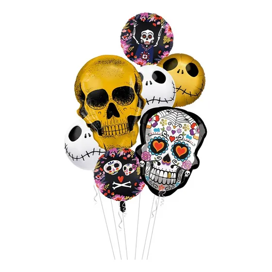 Kit Decoracion Fiesta Globos Día De Los Muertos De Halloween
