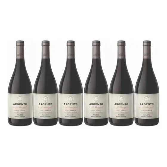 Vino Argento Organico Single Vineyard Agrelo Malbec Caja X6