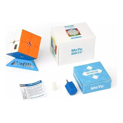 Cubo mágico magnético profesional sin pegatinas Moyu RS2m 2x2