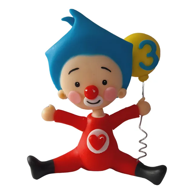 Payaso Plim Plim Adorno Para Torta Porcelana Fría