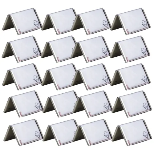 20 Placa Display Identificador Mesa Buffet Inox Ref 600310