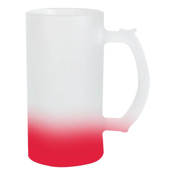 Jarra Cervecera 16 Oz Vidrio Glaseado Color Para Sublimación