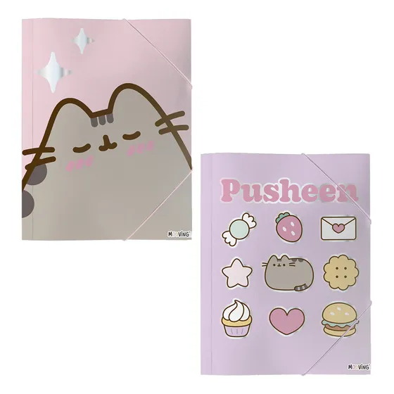 Carpeta Dibujo Nº5 Pusheen 3 Solapa Elastico Mooving