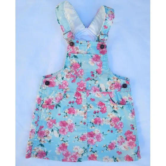 Jumper Tiki Niña Infantil Estampado Verde Agua Talle 2 Al 12