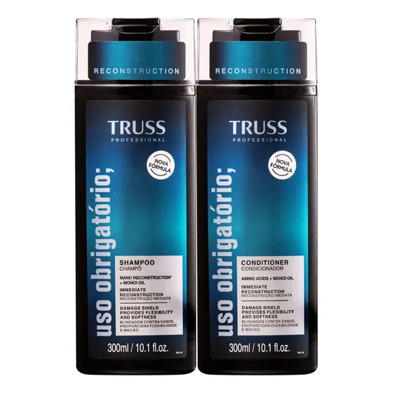 Kit Shampoo e Condicionador Truss Uso Obrigatório para Cabelos de 300ml