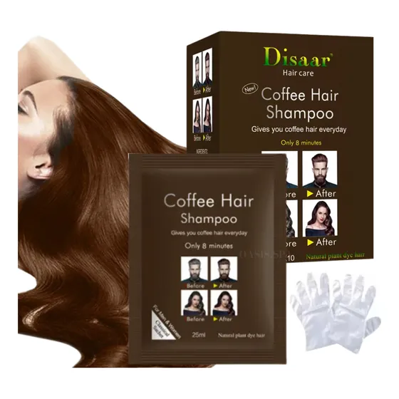 Shampoo Colorante Coffee Para Cubrir Canas En 8 Minutos
