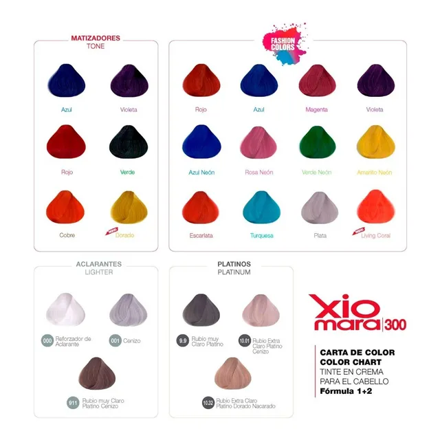 Tinte Para Cabello Xiomara Fashion Colors Tono Living Coral