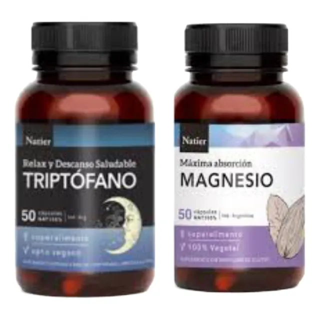 Kit Relajación Magnesio + Triptófano X 50 Caps Natier