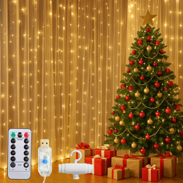 Cortina Led 3x3 Metros Festa Casamento Eventos Natal Ilumina Cortina Led Amarela