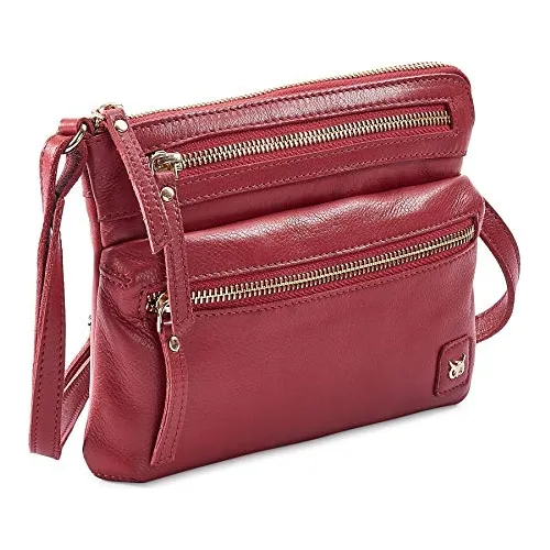 Accesorios Wise Owl Pequeña Triple Zip Real Piel 655vu