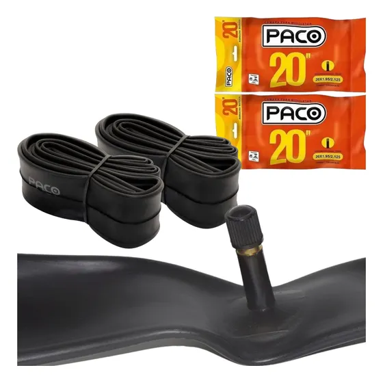 2x Câmara De Ar Aro 20 Bico Grosso Bike Mtb Bmx Cross Par