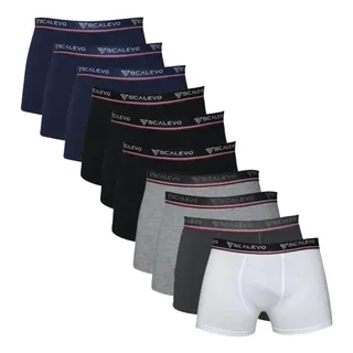 Kit 10 Cuecas Plus Size Box Boxer Lisa AlgodĂŁo Cotton Kit 10 Cuecas Plus Size Box Boxer Lisa AlgodĂŁo Cotton
