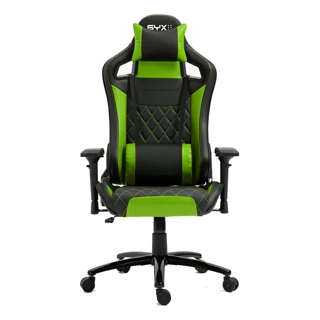 Silla Gamer Syx Ch-451 Verde Material Del Tapizado Cuero Sintético
