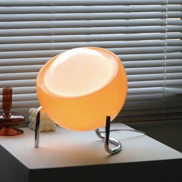 Lámpara De Mesa Bauhaus Medieval, Luz Led Tricolor