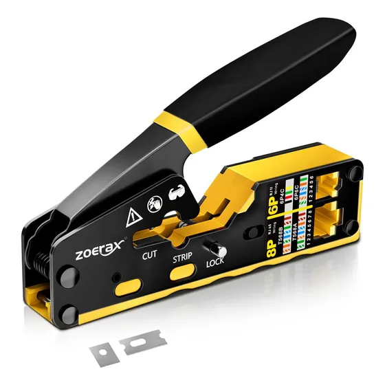 Pinza De Crimpado Para Paso Rj45-rj11-rj12 Zoerax