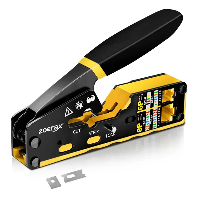 Pinza De Crimpado Para Paso Rj45-rj11-rj12 Zoerax