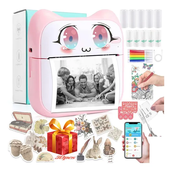 Mini Impresora Térmica Portátil Bluetooth Inalámbrica 16pcs